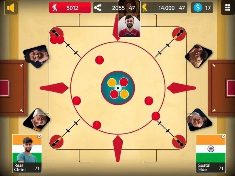 Carrom Ace Conqueror tournament with players from different Indian states